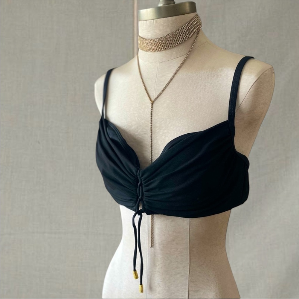 Vintage Ralph Lauren ruched bikini bathing suit swimsuit tie top summer vacation